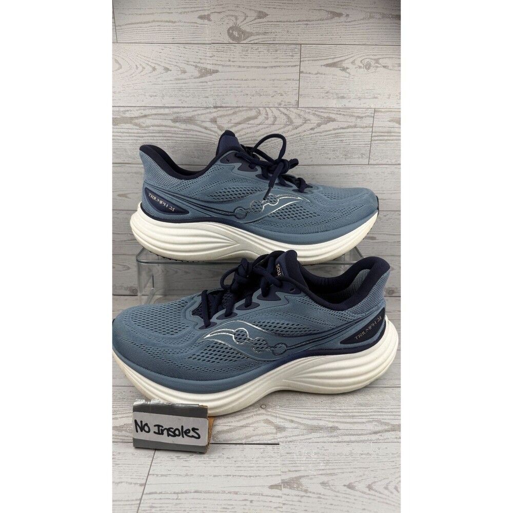 Saucony Triumph 24 S101894-1001 Blue 10 Wide 2E Mens Sneakers Running Shoes #783